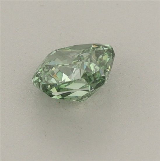 0.59 CT Fancy Vivid Green CUSHION MODIFIED