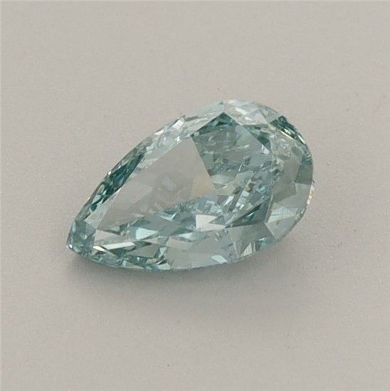 0.56 CT Fancy Vivid Blueish Green PEAR