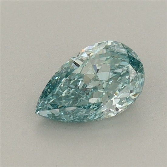 0.58 CT Fancy Vivid Blueish Green PEAR