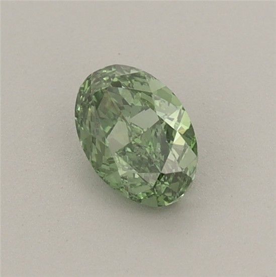 0.41 CT Fancy Vivid Green OVAL