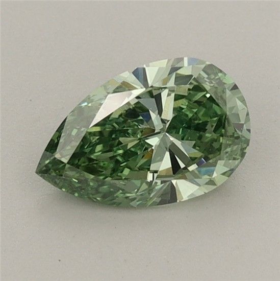 0.67 CT Fancy Vivid Green PEAR