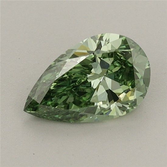 0.69 CT Fancy Vivid Green PEAR