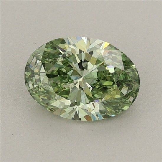 0.7 CT Fancy Vivid Green OVAL
