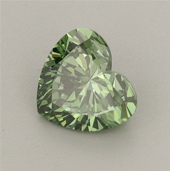 0.7 CT Fancy Vivid Green HEART