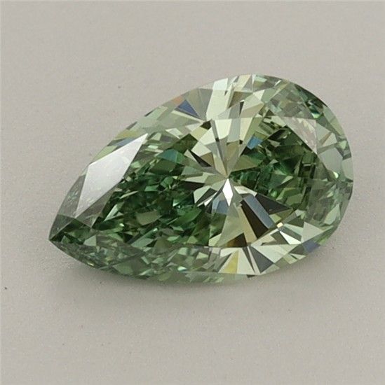 0.72 CT Fancy Vivid Green PEAR