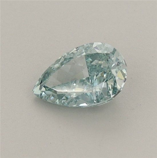 0.54 CT Fancy Vivid Blueish Green PEAR