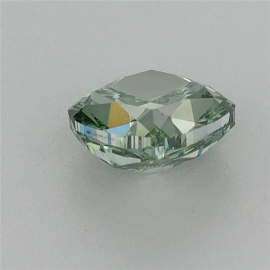 0.8 CT Fancy Vivid Green CUSHION MODIFIED