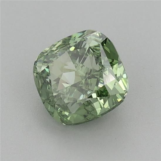 0.86 CT Fancy Vivid Green CUSHION MODIFIED