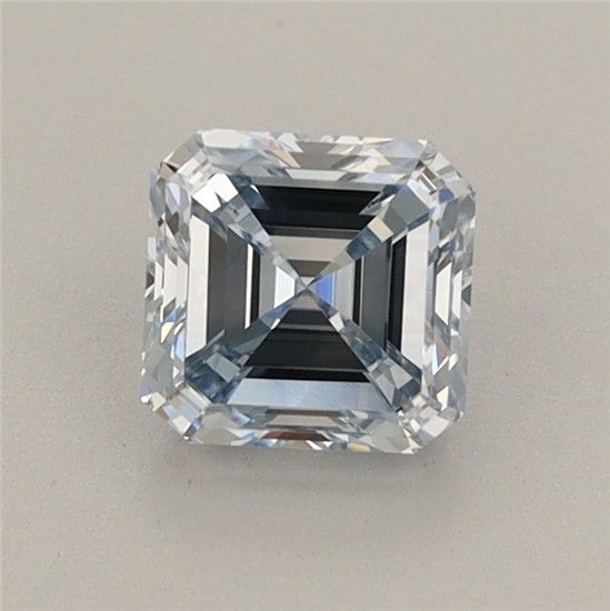 0.88 CT Fancy Light Blue ASSCHER