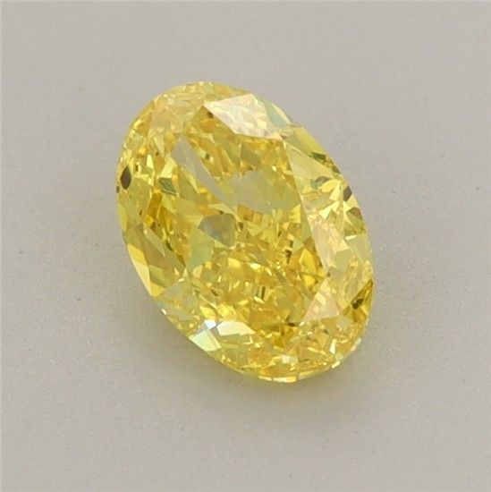 0.68 CT Fancy Vivid Yellow OVAL
