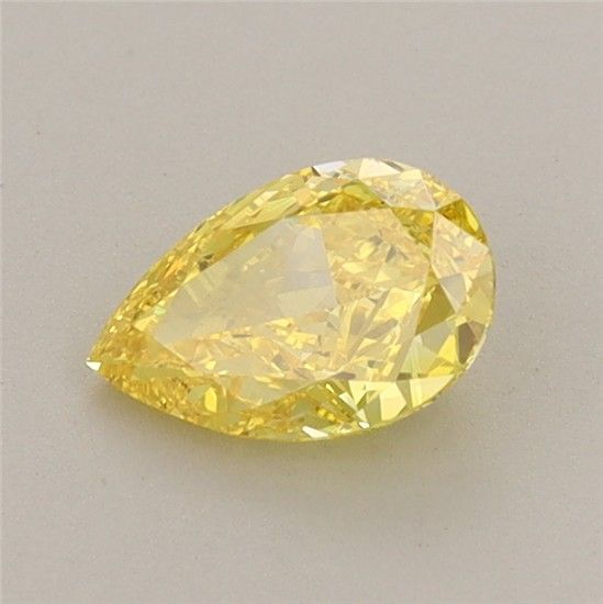0.67 CT Fancy Vivid Yellow PEAR