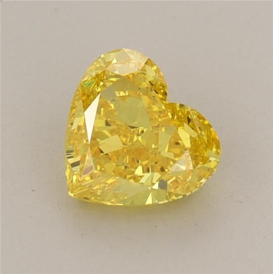 0.92 CT Fancy Vivid Yellow HEART
