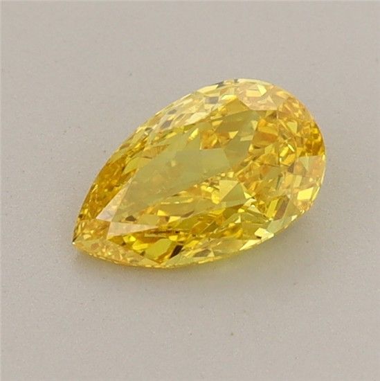 0.51 CT Fancy Vivid Yellow PEAR