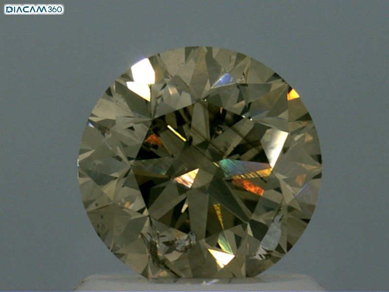 Diament 1.01 ct Fancy Yellow Brown/I2