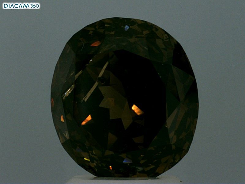 Diament 3.64 ct Fancy Dark Brown/I2