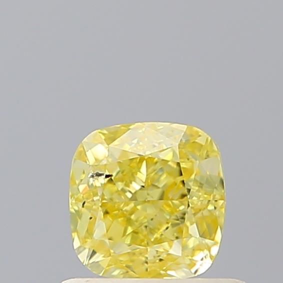 0.62 CT Fancy Intense Yellow CUSHION BRILLIANT