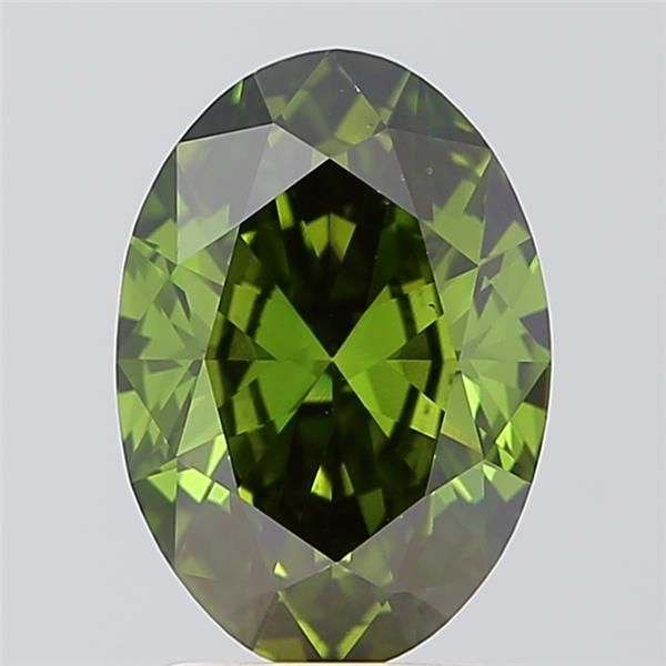 2.03 CT Fancy Deep Green OVAL