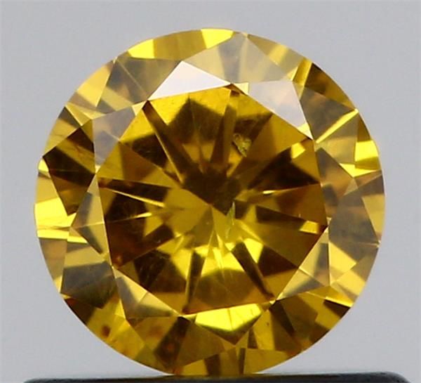 Diament 0.44 ct Fancy Deep Orangey Yellow/I1