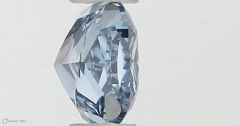 0.34 CT Fancy Intense Blue CUSHION MODIFIED