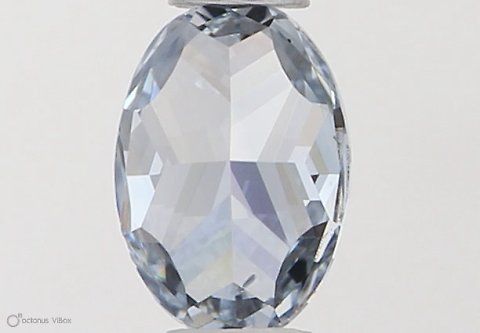 0.32 CT Fancy Intense Blue OVAL
