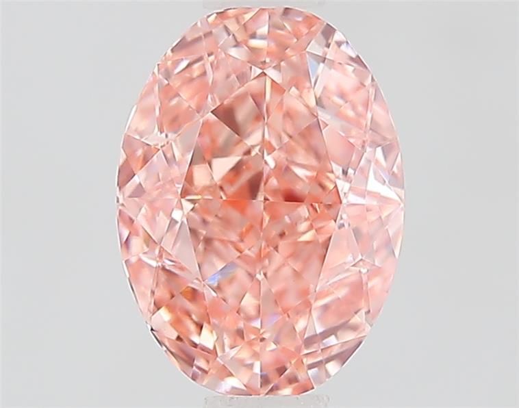 1.03 CT Fancy Vivid Orangey Pink OVAL