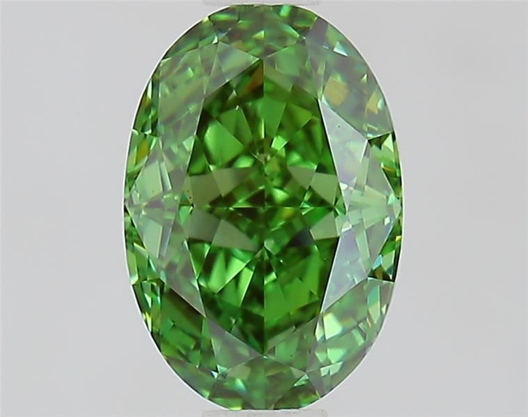 1.07 CT Fancy Vivid Green OVAL