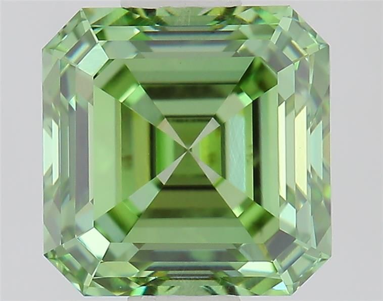 1.04 CT Fancy Vivid Green ASSCHER