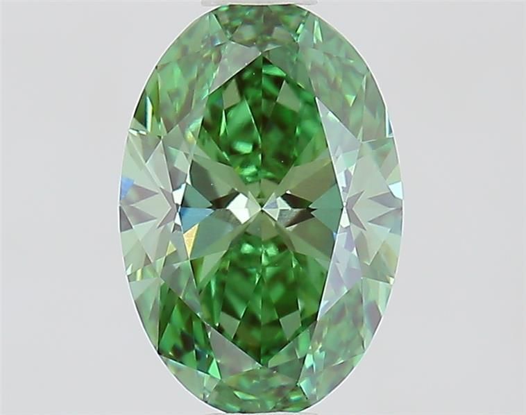 1.0 CT Fancy Vivid Green OVAL