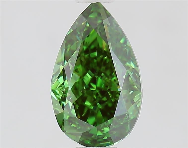 1.0 CT Fancy Vivid Green PEAR