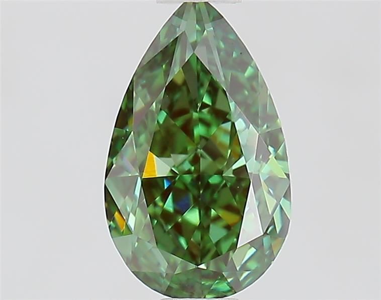 1.02 CT Fancy Vivid Green PEAR