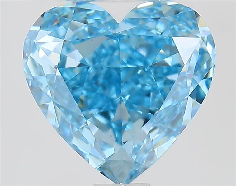 1.5 CT Fancy Vivid Blue HEART