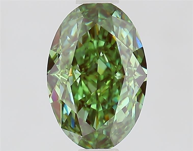 1.07 CT Fancy Vivid Green OVAL