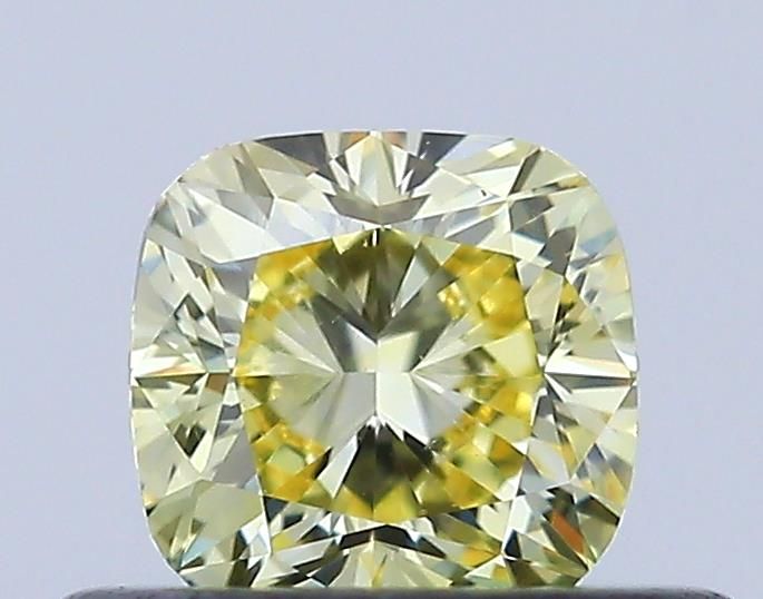 0.41 CT Fancy Intense Yellow CUSHION BRILLIANT
