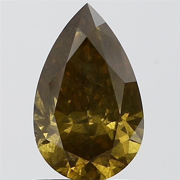 Diament 1.01 ct Fancy Deep Brownish Greenish Yellow/I2
