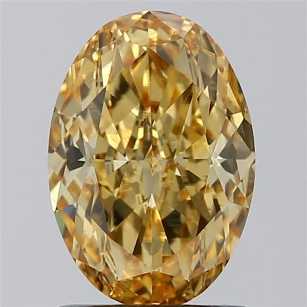 1.34 CT Fancy Vivid Yellow OVAL