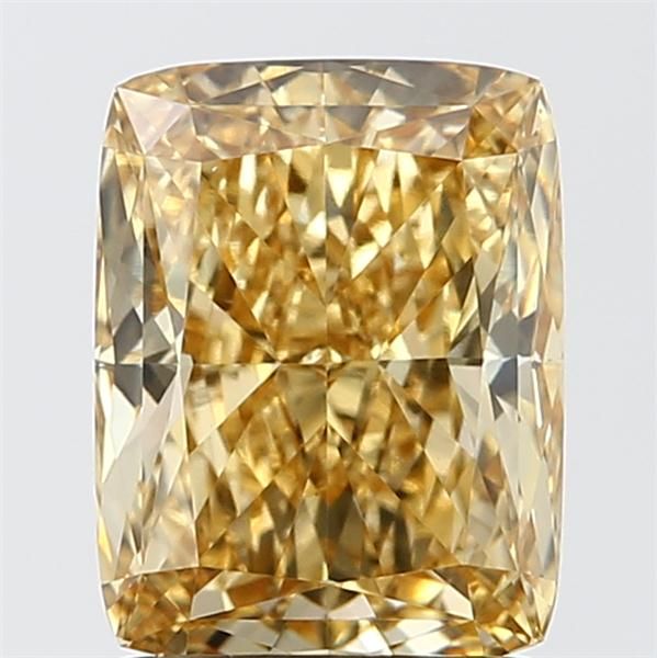 1.61 CT Fancy Vivid Yellow CUSHION MODIFIED