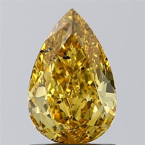 1.01 CT Fancy Vivid Yellow PEAR