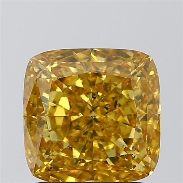 1.32 CT Fancy Vivid Yellow CUSHION BRILLIANT