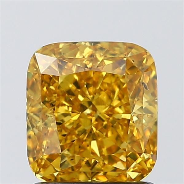 1.5 CT Fancy Vivid Yellow CUSHION MODIFIED