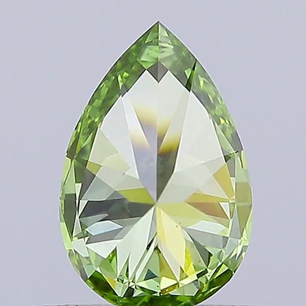0.54 CT Fancy Vivid Green PEAR