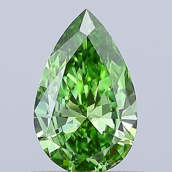 0.71 CT Fancy Vivid Green PEAR