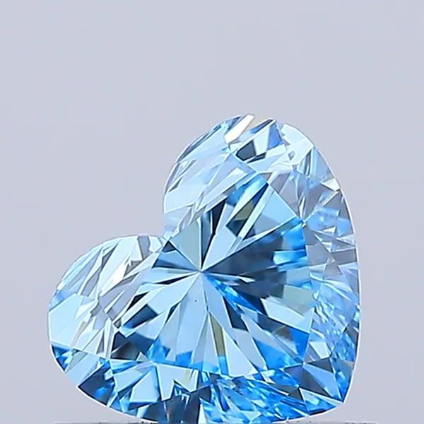 0.71 CT Fancy Vivid Blue HEART