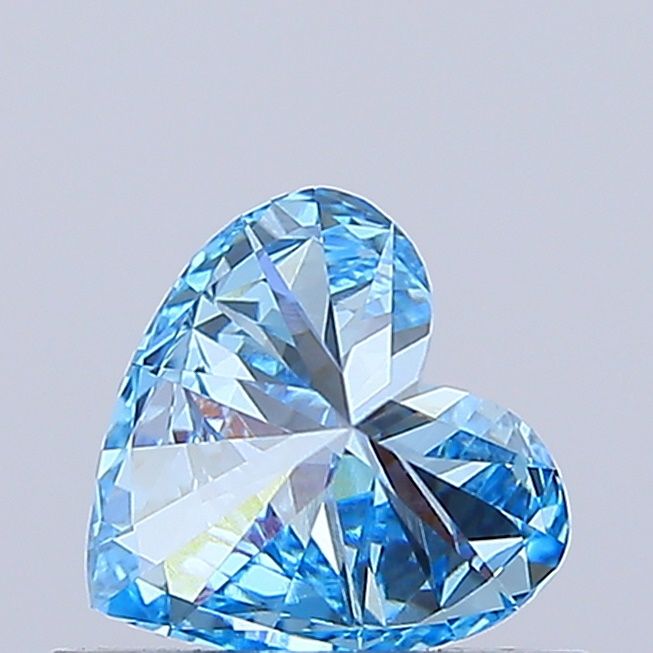 0.52 CT Fancy Vivid Blue HEART