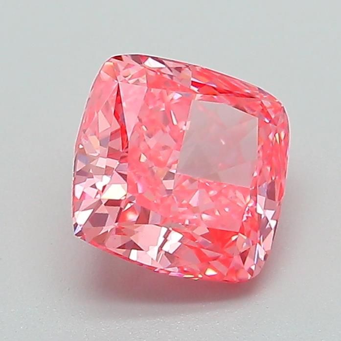 1.45 CT Fancy Vivid Pink CUSHION MODIFIED