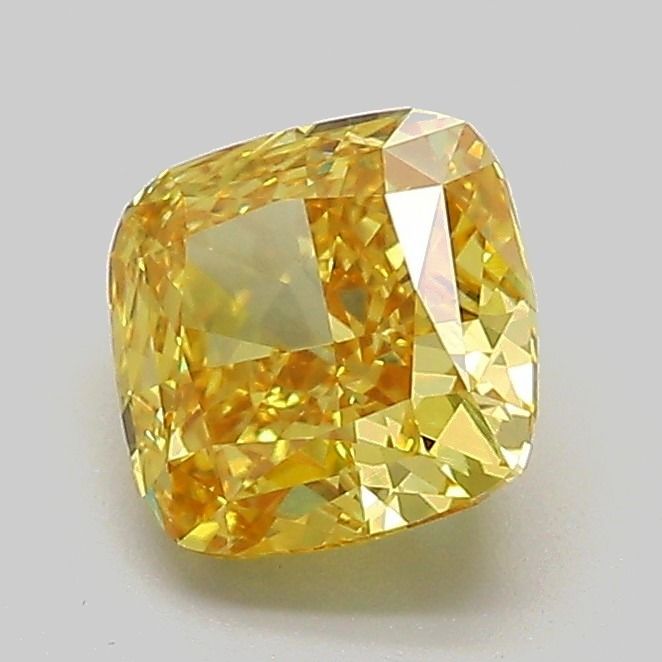 1.33 CT Fancy Vivid Yellow CUSHION MODIFIED
