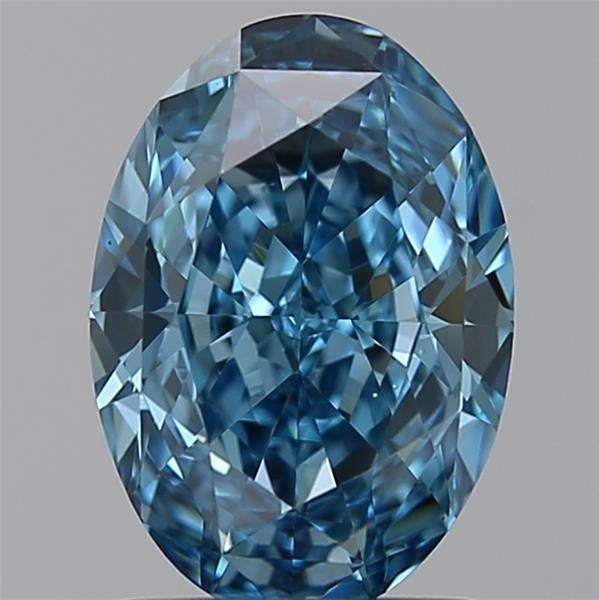 1.49 CT Fancy Vivid Blue OVAL