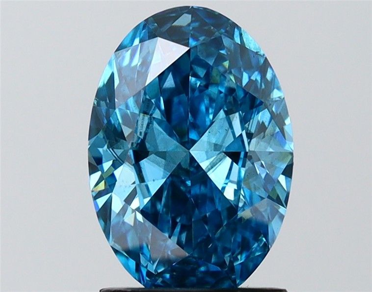 2.06 CT Fancy Vivid Blue OVAL