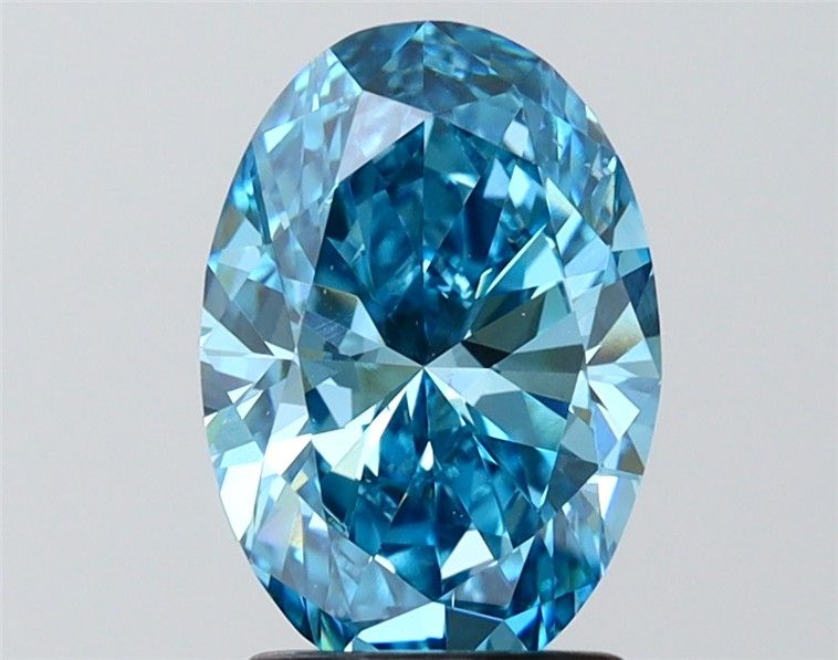 2.02 CT Fancy Vivid Blue OVAL