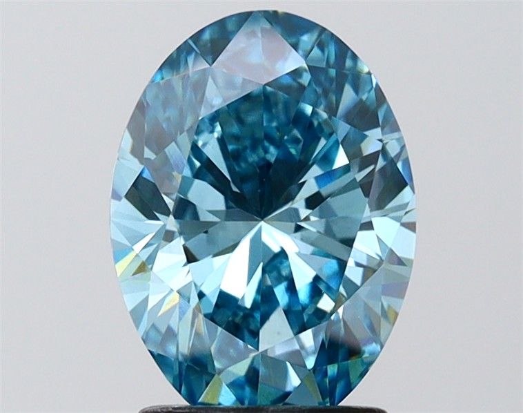 2.04 CT Fancy Vivid Blue OVAL