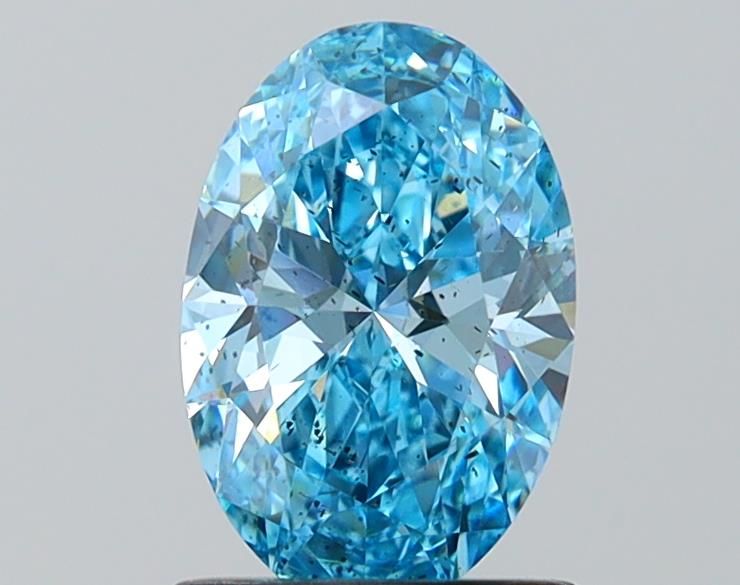 1.08 CT Fancy Vivid Blue OVAL